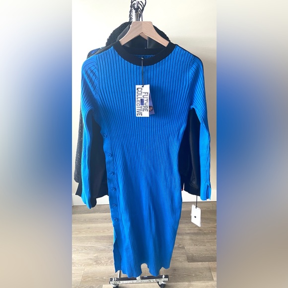 🔖 FUTURE COLLECTIVE x Target Long Sleeve Sweater Dress Kahlana Barfield Brown - Picture 14 of 17